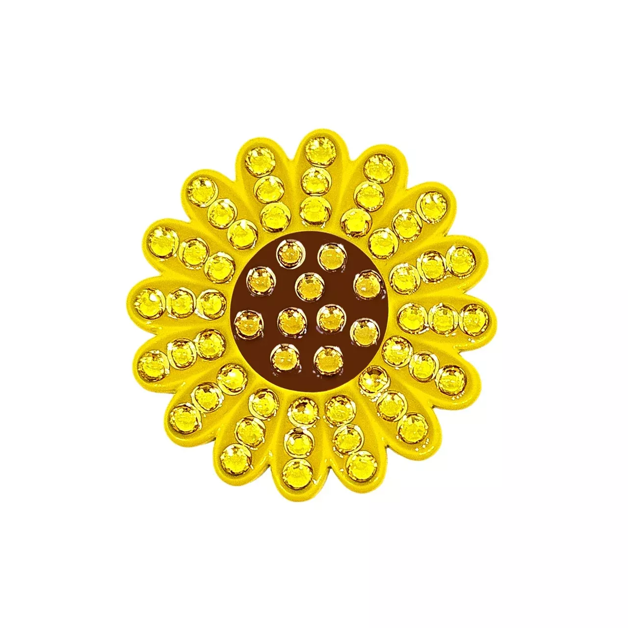 Navika-Sunflower Yellow Sparkly Ballmarker and clip set