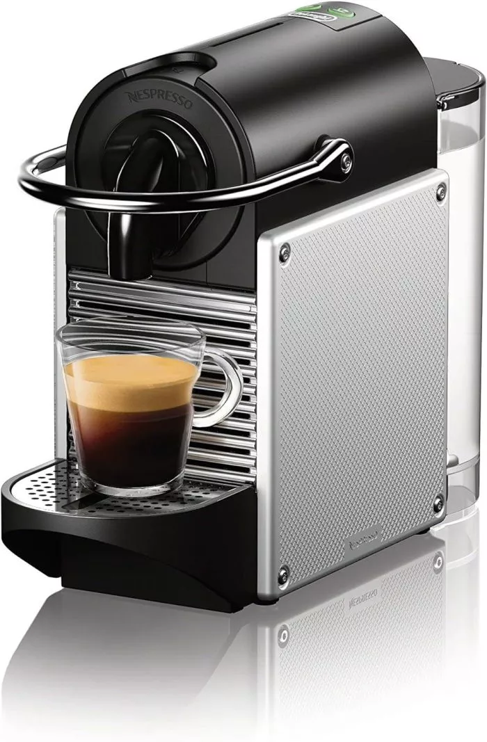 Nespresso Pixie Espresso Machine by De’Longhi, 1100ml, Aluminum,Silver