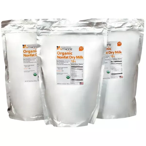 Numanna 3 Pack of Premium Organic Milk Powder 40 Serving Pouch