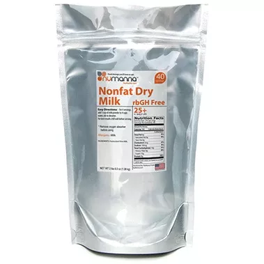 Numanna Hormone-Free USDA Non-Fat Milk Powder 40 Serving Pouch