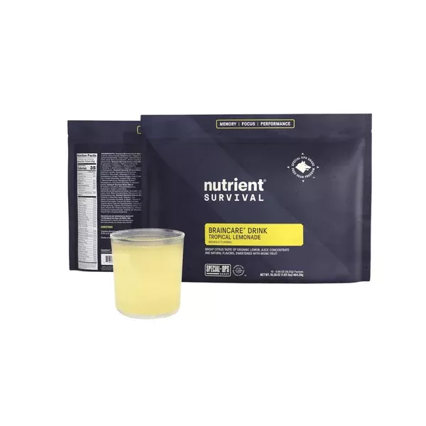 Nutrient Survival - BrainCare drink - Tropical Lemonade Pack of Three