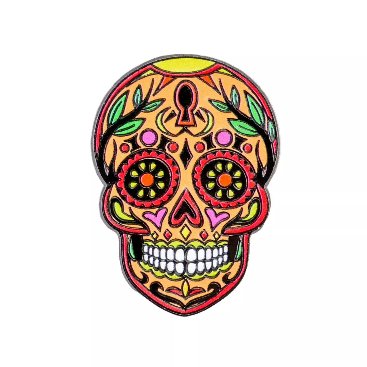 Orange Sugar Skull Ball Marker