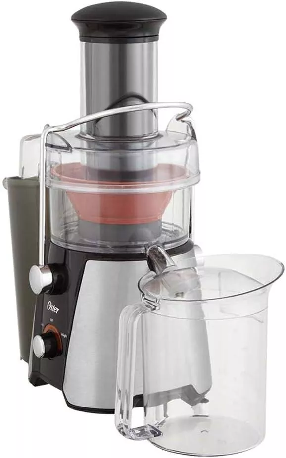 Oster JusSimple 2-Speed Easy Clean Juice Extractor with Extra-Wide Feed Chute, FPSTJE9010-000, 900W, Black/Silver