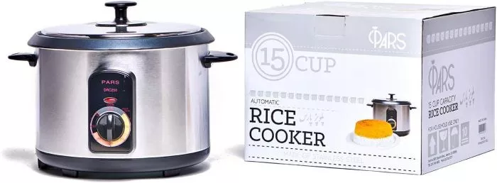 Pars Automatic Persian Rice Cooker – Tahdig Rice Maker Perfect Rice Crust, 15 Cup