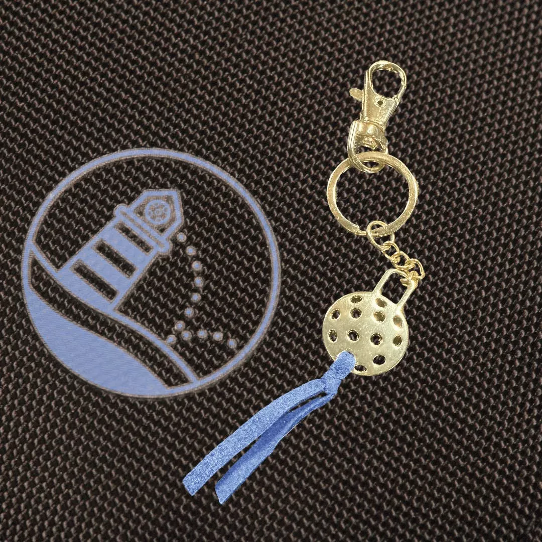 Pickleball Keyring With Suede Tassel