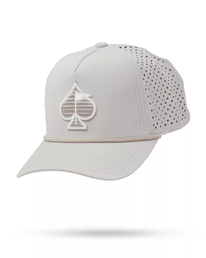 Pins and Aces Perforated Rope Hat – Bone