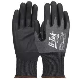 PIP 16-856 G-Tek PolyKor Seamless Knit PolyKor Blended Gloves – Foam Nitrile Coated Grip