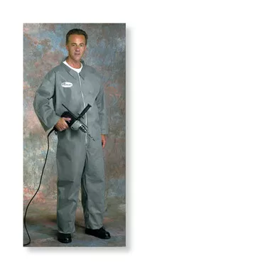 Posiwear 3 Standard Coveralls GRAY with Zipper Collar (25 per case) ~ Size Medium
