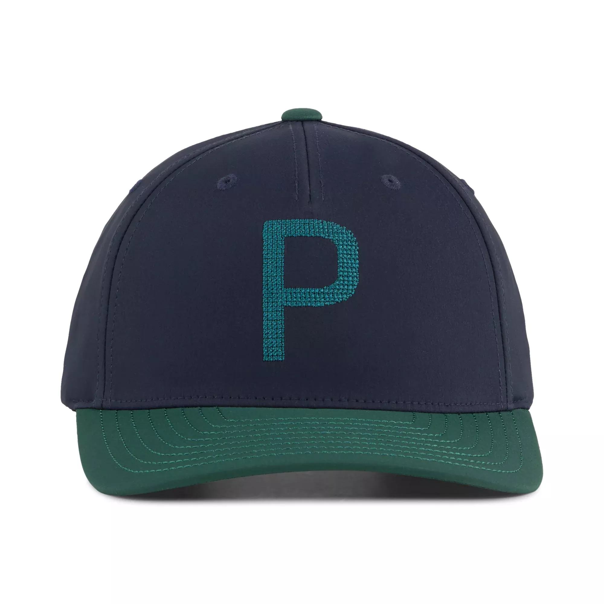 Puma Crafted P Golf Cap - Deep Navy / Green Terrain