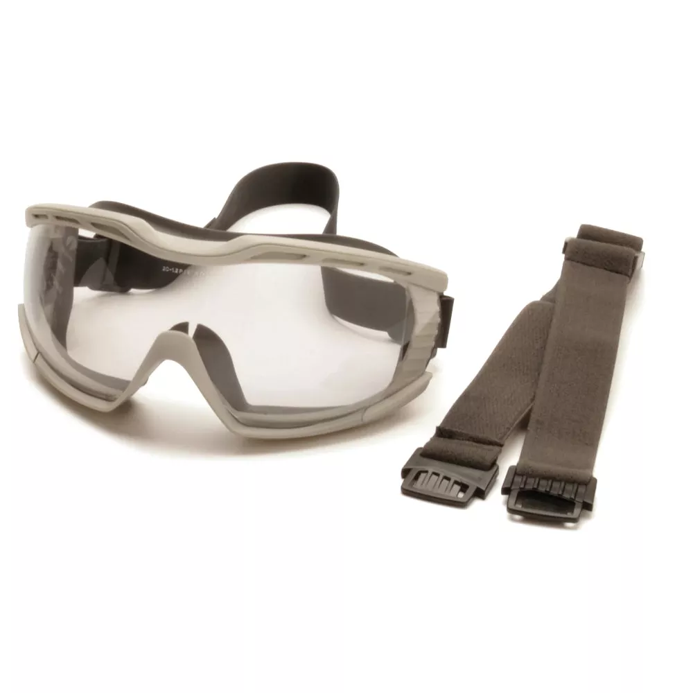 Pyramex Capstone 600 – Indirect Ventilation System With Chemical Resistance Safety Goggle – G604T2