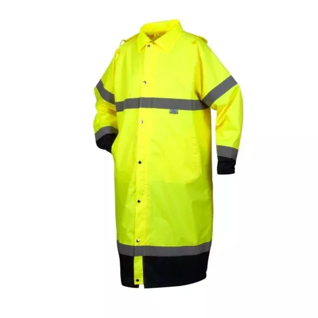 Pyramex Hi-Vis Breathable Raincoat With Drawstring Hood – Class – 3 – RRWC3110