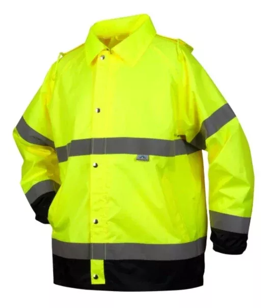 Pyramex Hi-Vis Waterproof Rain Jacket With Draw String Hood – Class 3 – RRWJ3110