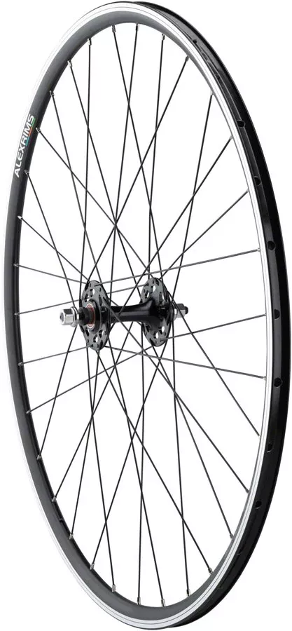 Quality Wheels Value Double Wall Series Track Front Wheel – 700 9×1 Threaded x 100mm Rim Brake BLK Clincher 32H