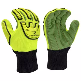 Radians RWG132 A2 Cotton Corded Palm Work Gloves - TPR Impact Protection