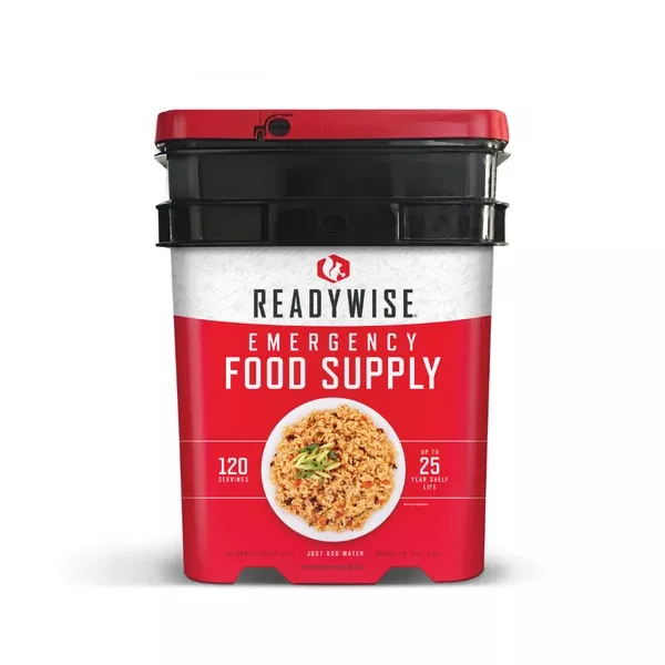ReadyWise Emergency Food Supply – Entree Only Grab and Go Bucket (120 Servings)