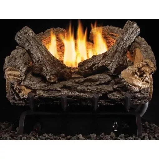 Real Fyre 20″ Valley Oak Vent Free Logs, G8 Burner, Remote