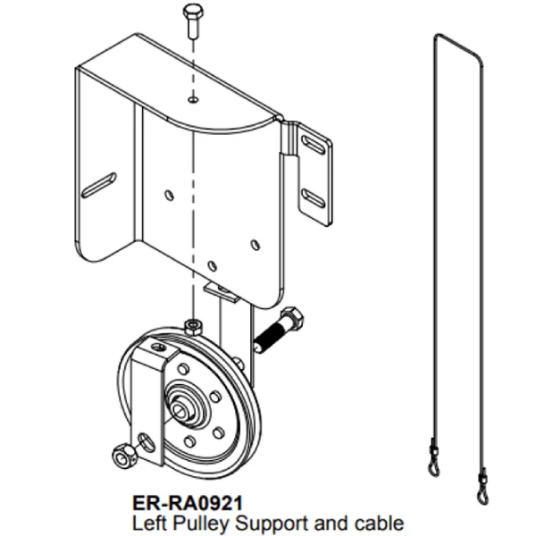Renaissance Rumford 1000B Large Pulley & Cable – Left Side (ER-RA0921)
