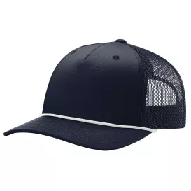 Richardson 112FPR Five-Panel with Rope Cap - Navy/White