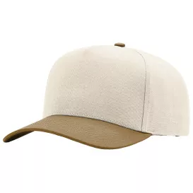 Richardson 323FPC Full Fabric 5-Panel Champ Cap – Cream/Cream/Caramel