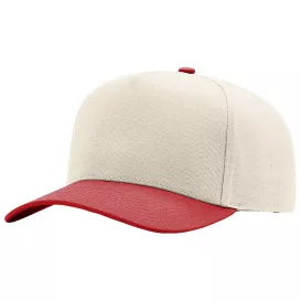 Richardson 323FPC Full Fabric 5-Panel Champ Cap – Cream/Cream/Red