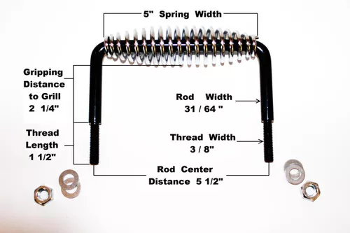 River Country 5" Easy Mount Chrome Spring Handle with Built in Bracket
