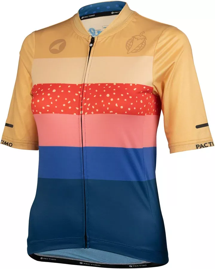 Salsa Team Polytone Women’s Jersey – Goldenrod Dark Blue w/ Stripes X-Large