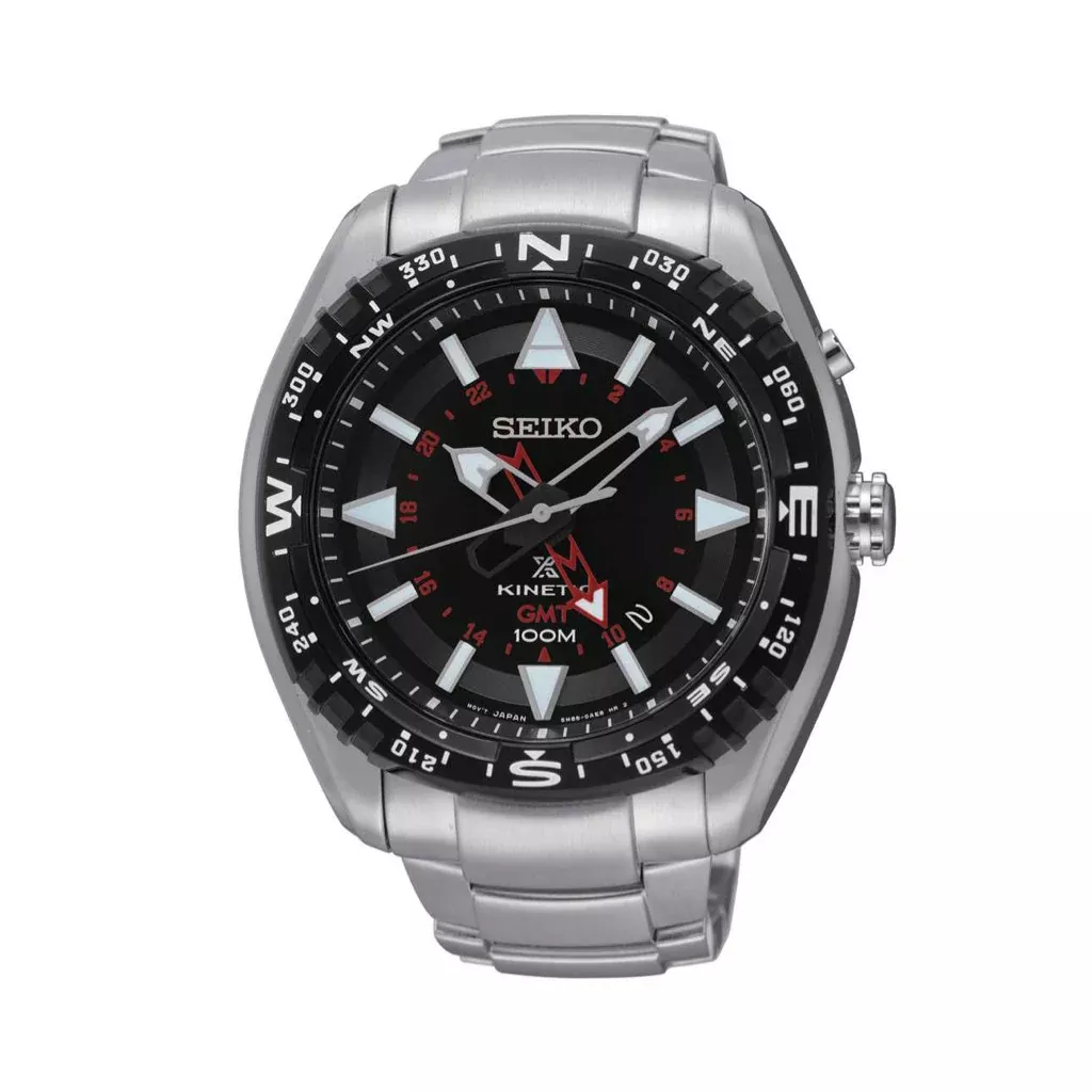 Seiko Prospex Kinetic Stainless Steel Black Dial Men’s Watch SUN049