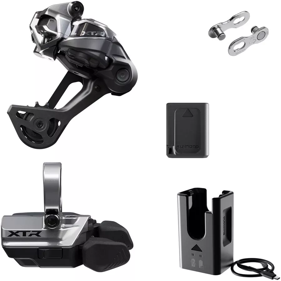 Shimano XTR M9250 Di2 Wireless Upgrade Kit – Includes M9250-SGS Rear Derailleur M9250-R Shifter Battery Charger Quick Link