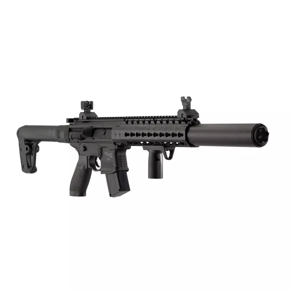Sig Sauer MCX .177 Caliber Pellets, Co2 Powered (30 Rounds) Air Rifle, Black