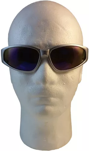 Smith and Wesson 38 Special Safety Glasses Silver Frame w/ Blue Mirror Lens