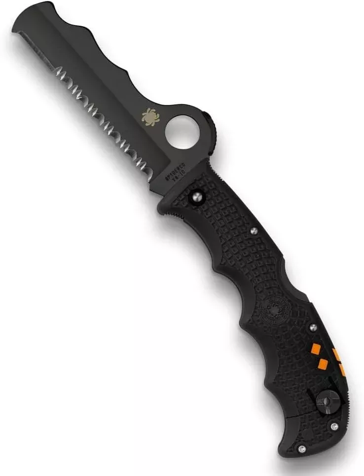 Spyderco Assist 3.68″ VG-10 CombinationEdge Black Folding Pocket Knife (C79PSBBK)