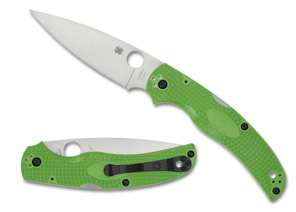 Spyderco Native Chief Lightweight Salt LC200N Plain Edge 4.02″ Folding Pocket Knife (C244PGR)