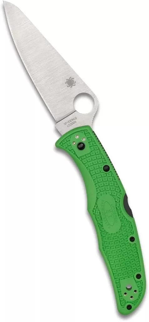 Spyderco Pacific Salt 2 FRN Green 3.78″ Plain Edge Folding Pocket Knife (C91FPGR2)