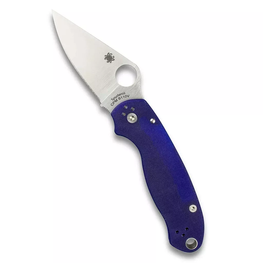 Spyderco Para 3 G-10 Dark Blue CPM S110V 2.93″ Plain Edge Folding Pocket Knife (C223GPDBL)