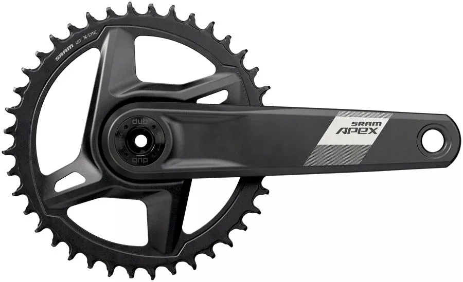 SRAM Apex 1 Wide Crankset – 175mm 12-Speed 40t Direct Mount DUB Spindle Interface BLK D1