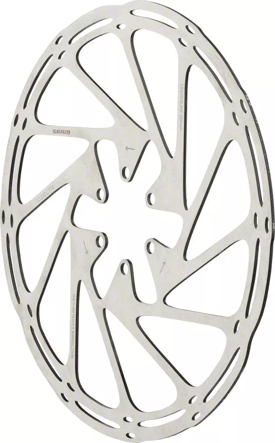 SRAM CenterLine Disc Brake Rotor – 203mm 6-Bolt 1.85mm