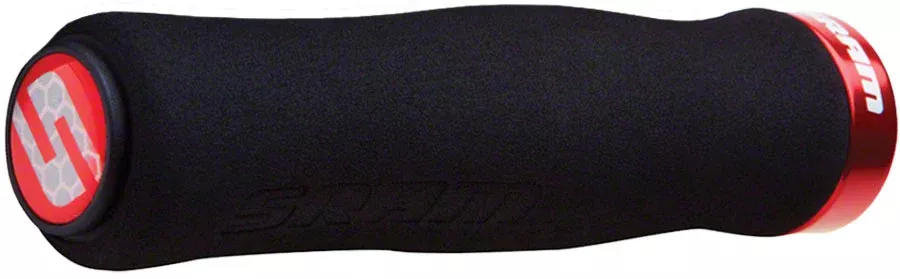 SRAM Foam Contour Grips – Black/Red Lock-On