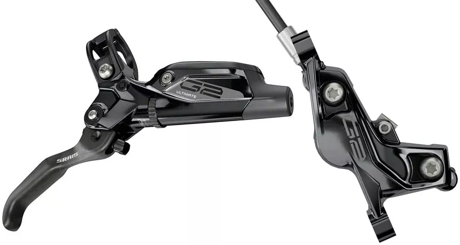 SRAM G2 Ultimate Disc Brake Lever – Front Hydraulic Post Mount Carbon Lever Titanium Hardware Gloss BLK A2