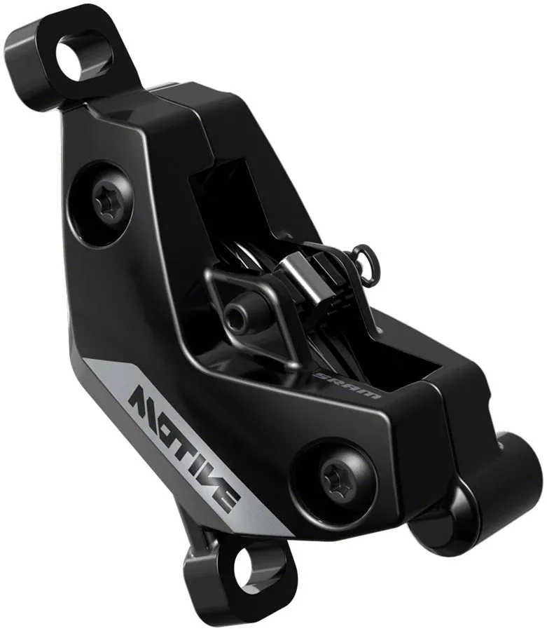 SRAM Motive Silver Disc Brake Caliper Assembly – Front/Rear Post Mount 4-Piston Gloss BLK A1+