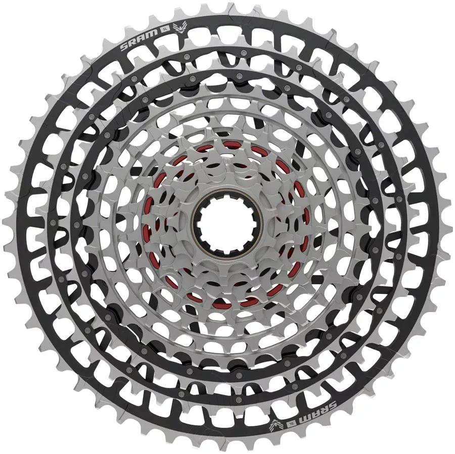 SRAM XX SL Eagle T-Type XS-1299 Cassette – 12-Speed 10-52t For XD Driver Silver/BLK