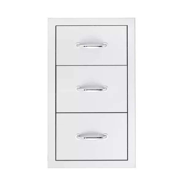Summerset SSDR3-17 17″ Stainless Steel Triple Drawer w/ Matching Handle