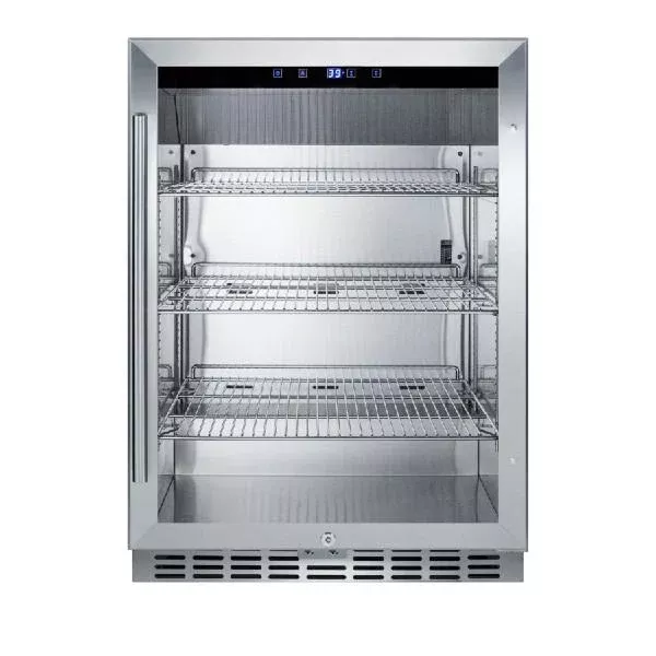 Summit SCR611GLOS 24″ Stainless Steel 5.0 cu.ft. Commercial Outdoor Rated Beverage Center