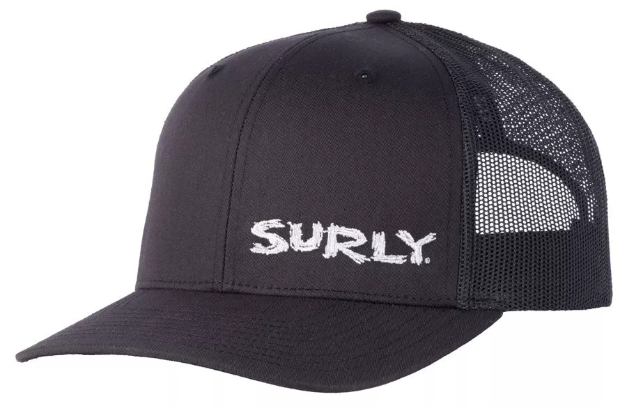 Surly Scratchy Logo Snap Back Hat – Black One Size