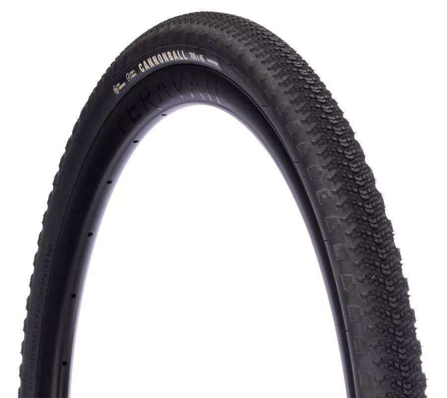 Teravail Cannonball Tire - 700 x 40 Tubeless Folding BLK Durable Fast Compound