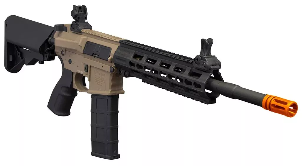 Tippmann Commando AEG Carbine 14.5 in Key Hole Mod Shroud – Desert (US Orange Tip)