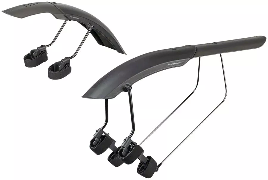 Topeak Tetrafender M1 and M2 Fender Set -Strap-onFront and Rear Black
