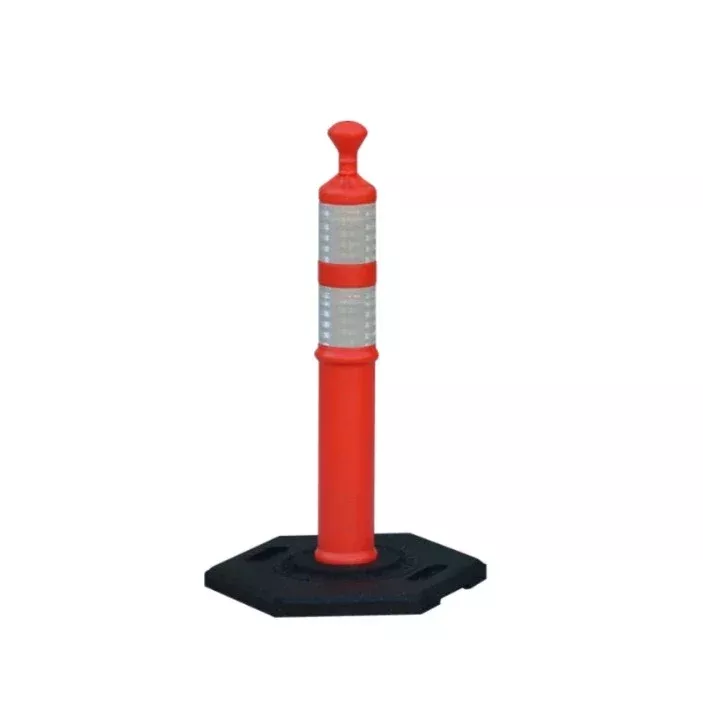 Traffix Devices 28″ Grabber Tube Delineator Post – 2 x 3″ Reflective Tape – 8 Lbs Base – Orange