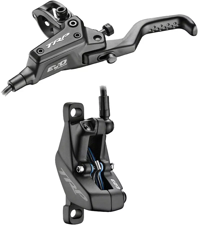TRP EVO Pro HD-M9040 Disc Brake Lever – Left/Front Rear 1900mm Hose Post Mount 4-Piston BLK