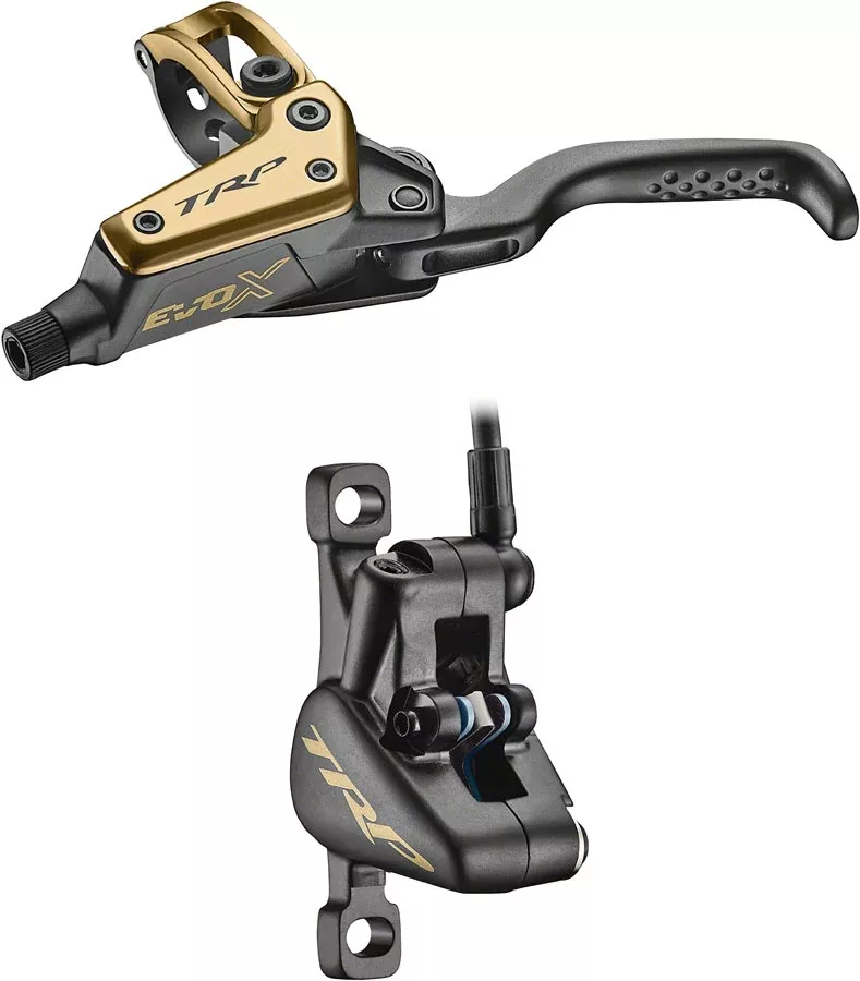 TRP EVO X HD-M9020 Disc Brake Lever - Left/Front Rear 1900mm Hose Post Mount 2-Piston BLK