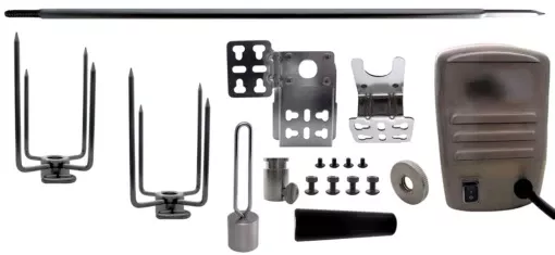 Universal 45″ X 1/2″ Stainless Rotisserie Spit Kit W/ Electric Motor